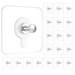 Wenest Self Adhesive Wall Hooks (Pack of 10) – Heavy Duty Nail-Free Hooks for Wall Heavy Items | Photo Frame Hooks Without Drilling | Strong Sticky Hook for Frames, Clocks & Keys (Photo Frame Hook)