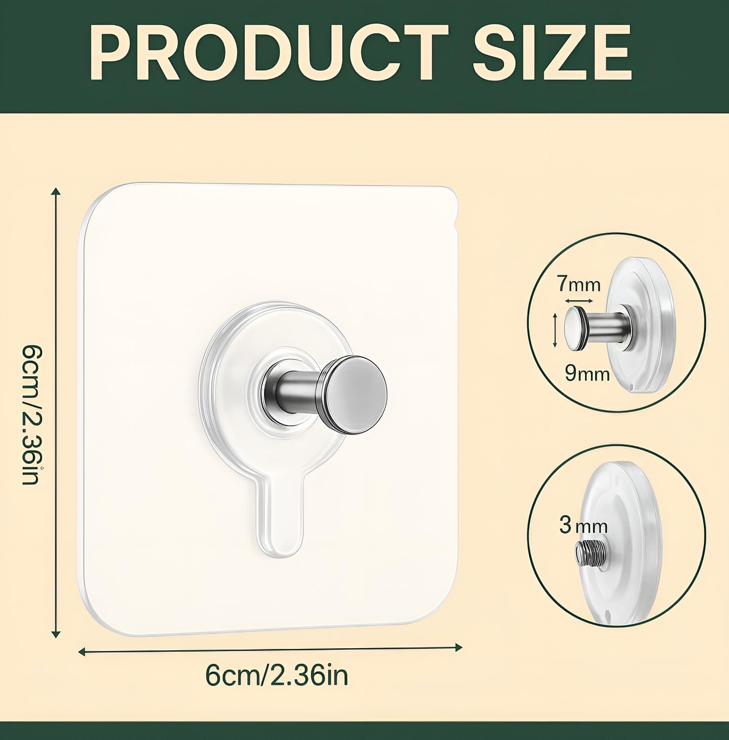 Wenest Self Adhesive Wall Hooks (Pack of 10) – Heavy Duty Nail-Free Hooks for Wall Heavy Items | Photo Frame Hooks Without Drilling | Strong Sticky Hook for Frames, Clocks & Keys (Photo Frame Hook)